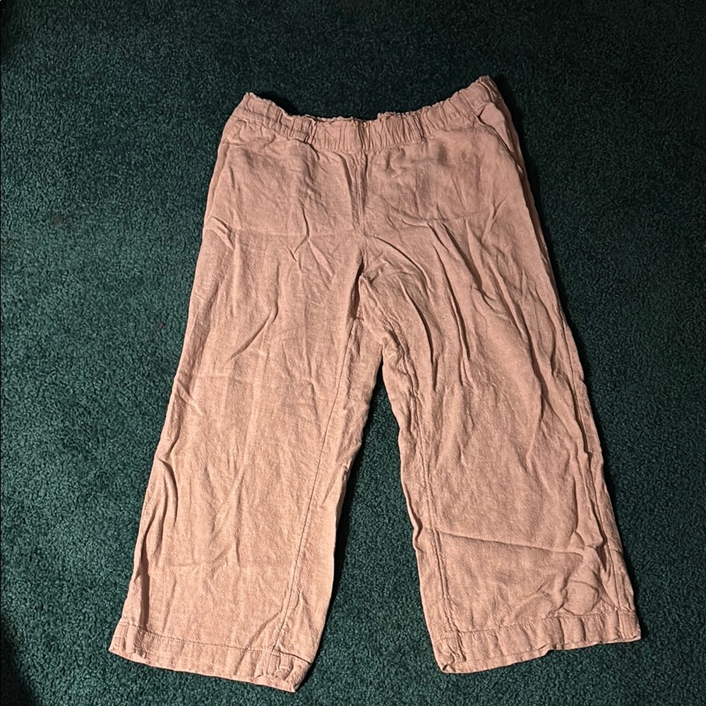 LOFT Women’s Tan Wide Leg Bottoms Size Large